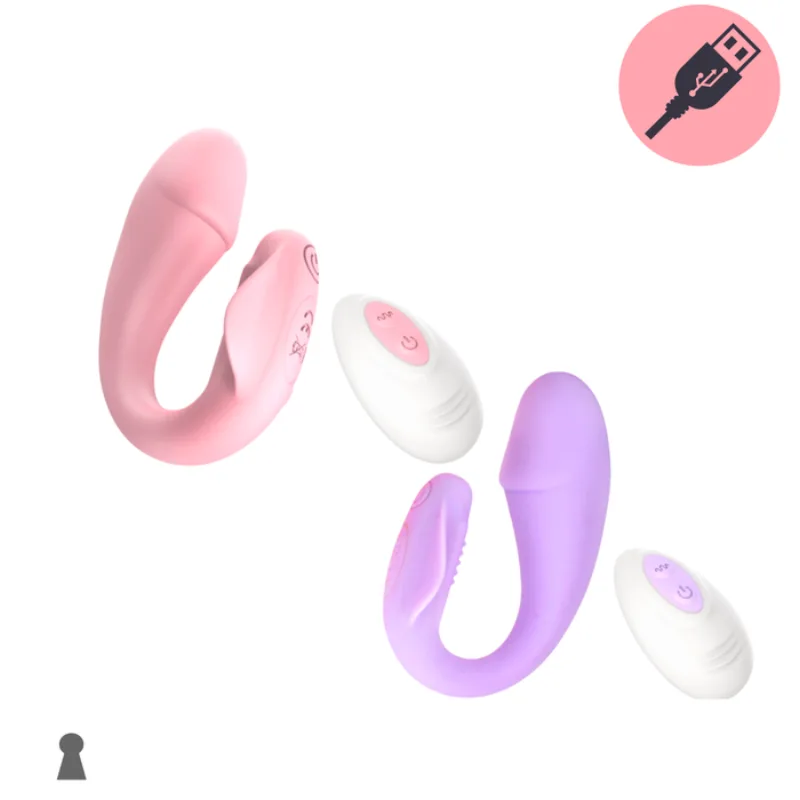 Vibradores para casal com controle remoto, exemplo visual para escolher produto com conversa e consentimento