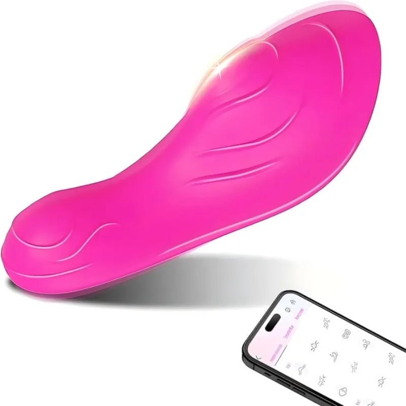 Vibrador para calcinha com controle por aplicativo, exemplo de produto para uso em casal com conversa e consentimento