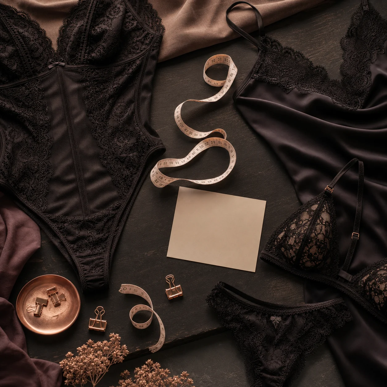 Checklist para escolher tamanho de camisola sensual: busto, quadril, alças e comprimento