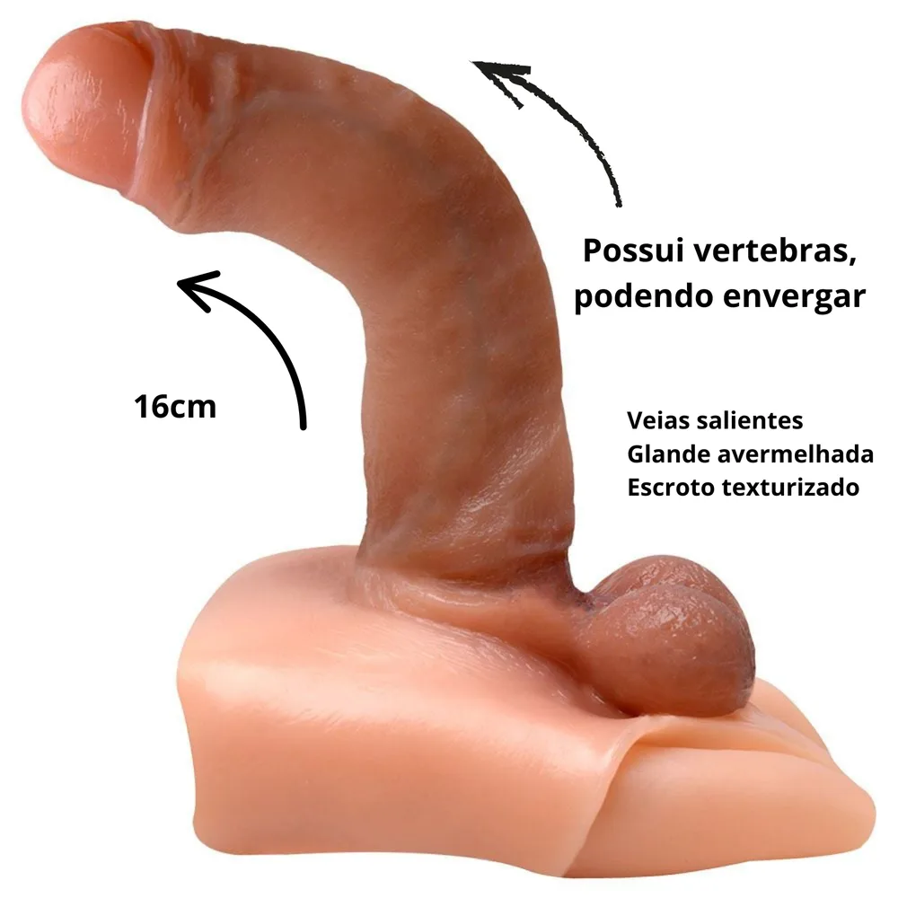 Detalhe de ajuste e estrutura de cinta peniana em foto de produto