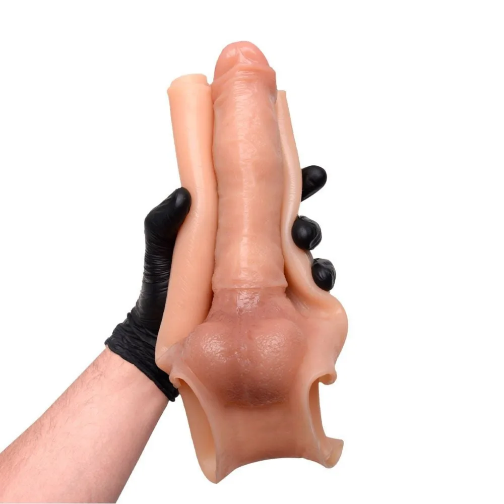 Detalhe de material em silicone de cinta peniana ajustável