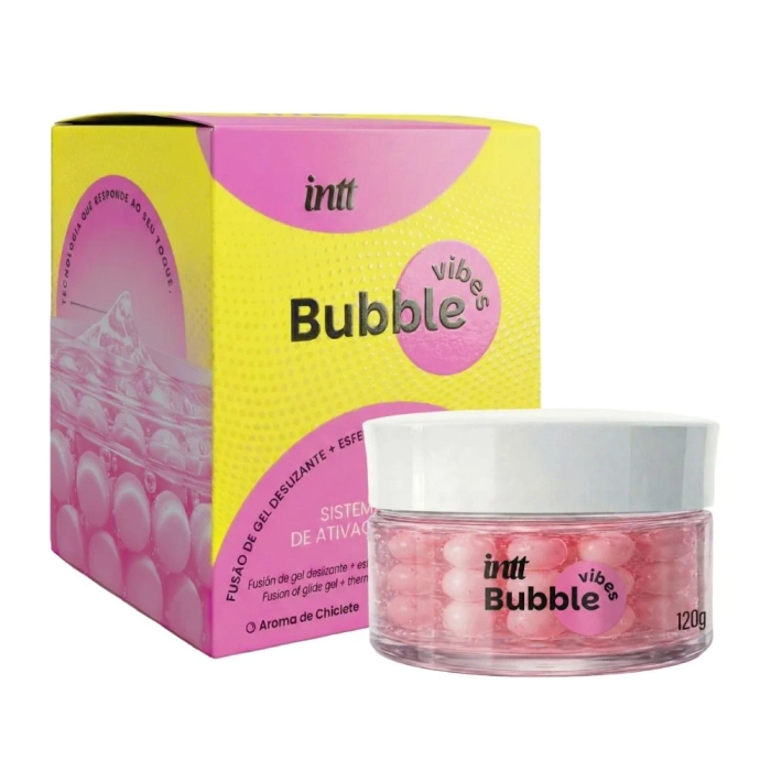 Bubble Vibes 3 em 1 vibra aquece e lubrifica com esferas e ativação sensorial para casal