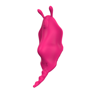 Vibrador de calcinha formato borboleta controlado por aplicativo, discreto e silencioso para uso em público