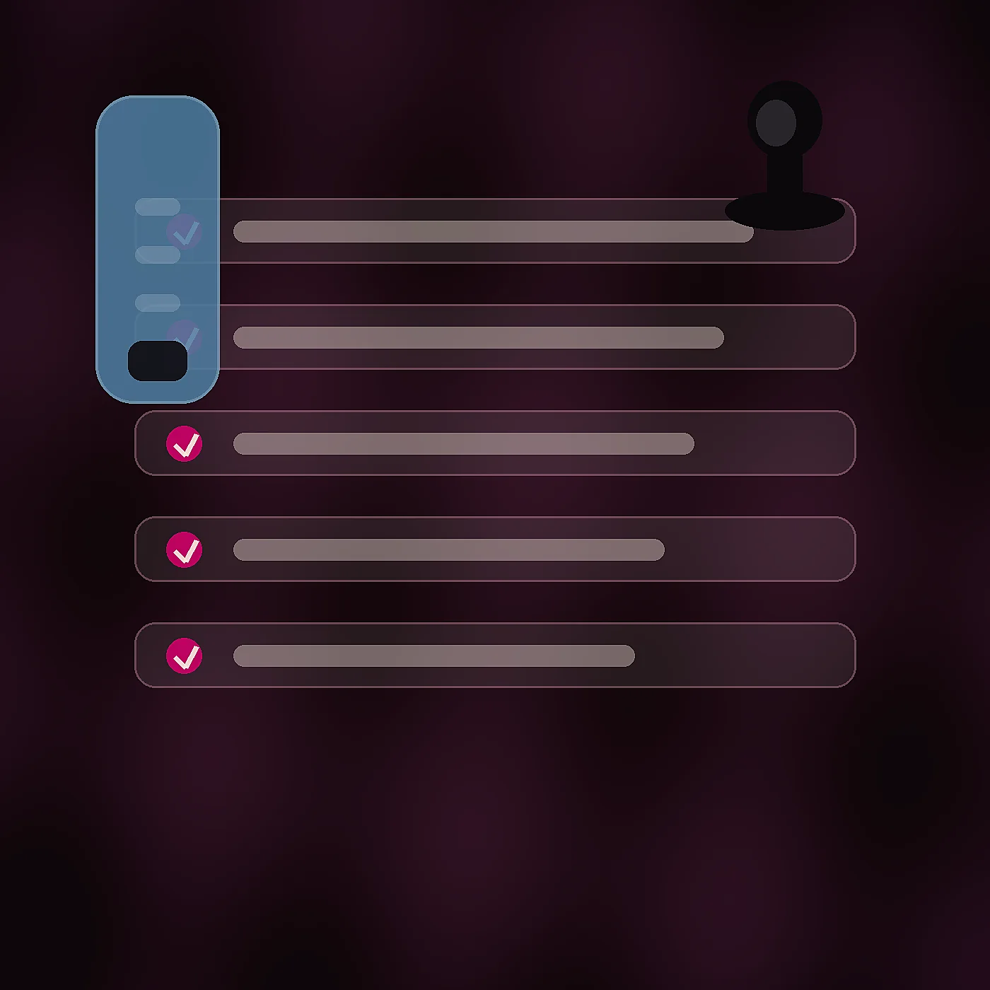 Checklist de lubrificante, higiene, tempo de uso e limites para plug anal
